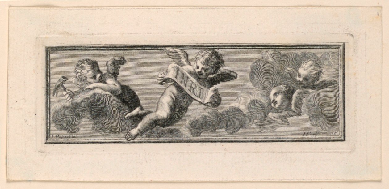 Vignette with Angels and Instruments of the Passion by Jakob Frey