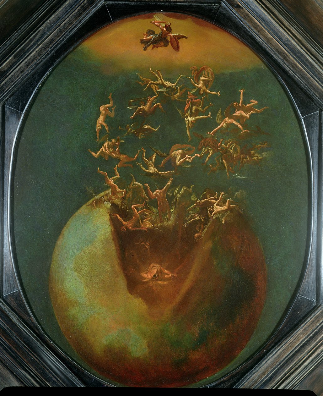 Fall of Satan and the Rebel Angels from Heaven by Jakob Isaaksz Swanenburgh