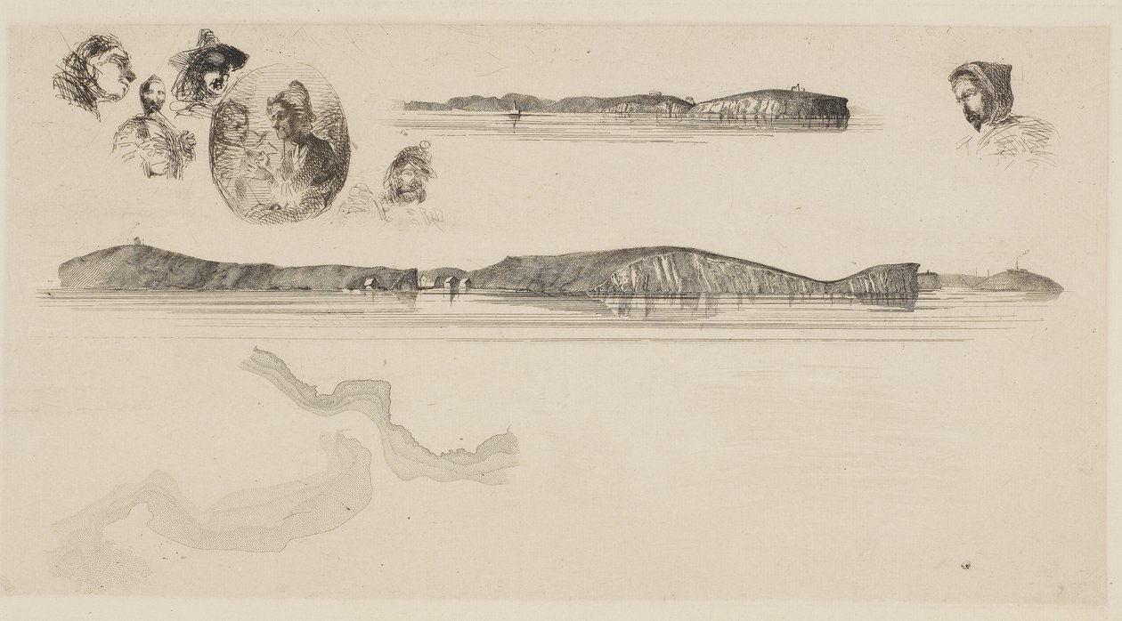 Sketches on the Coast Survey Plate, 1854-55 by James Abbott McNeill Whistler