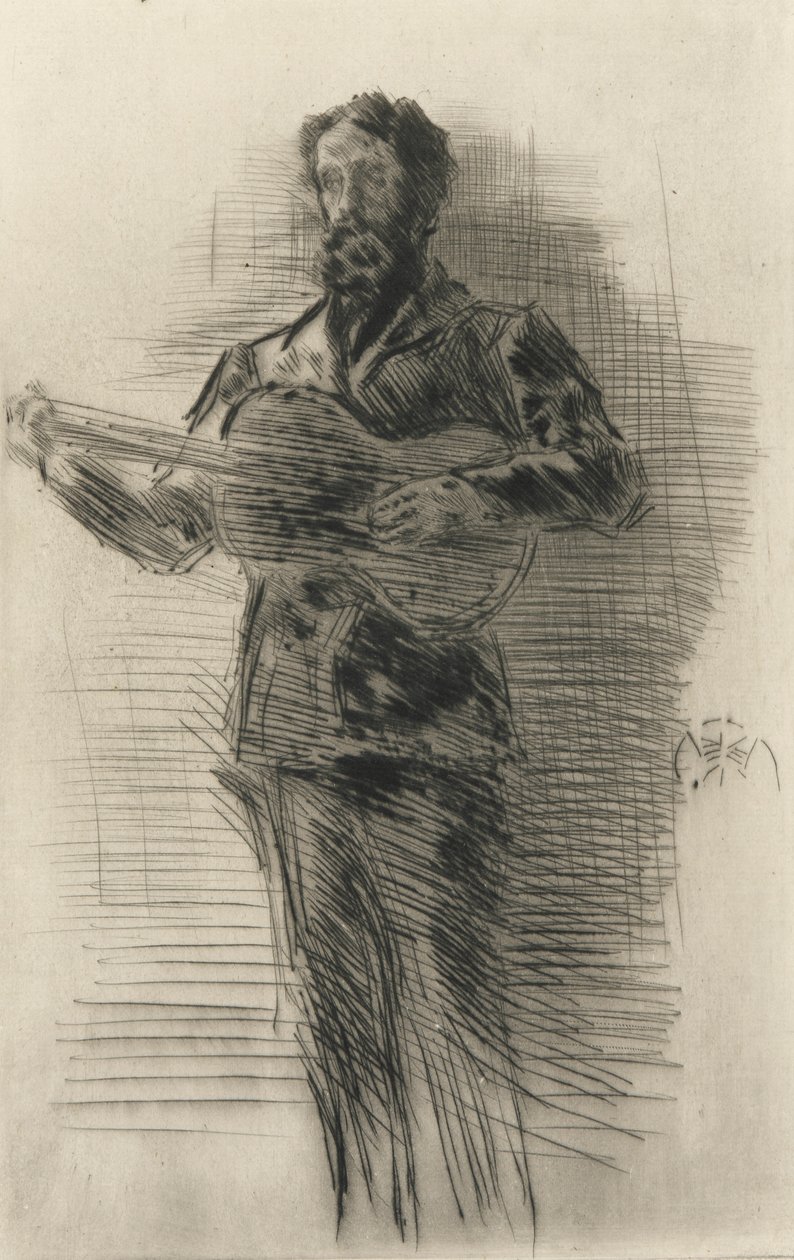 The Guitar Player by James Abbott McNeill Whistler