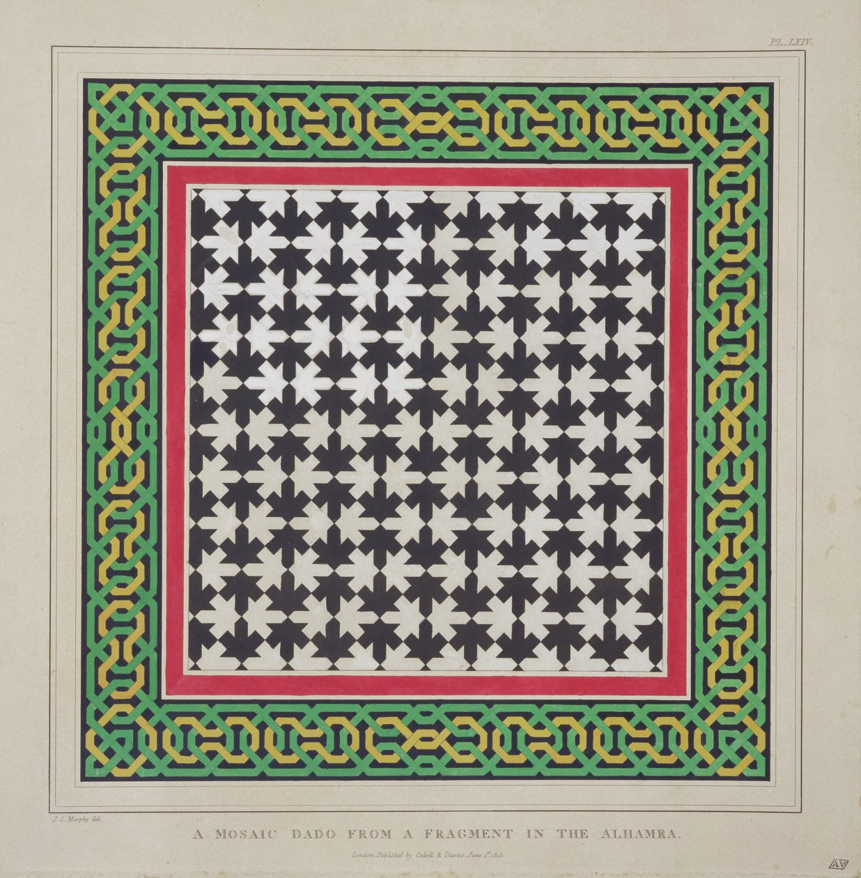 Mosaic Dado from a Fragment in the Alhambra, from 