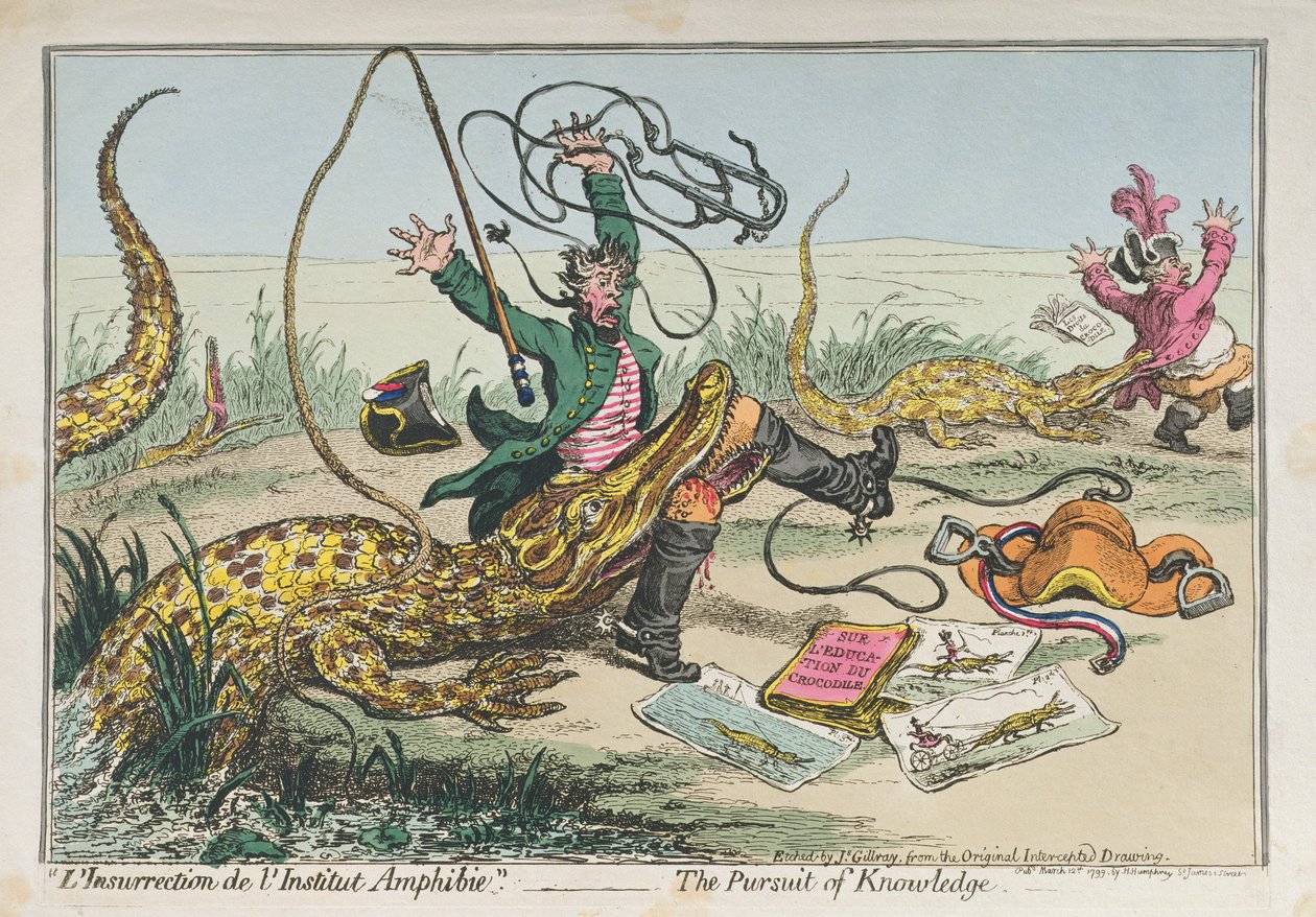 The Pursuit of Knowledge, published by Hannah Humphrey in 1799 by James Gillray