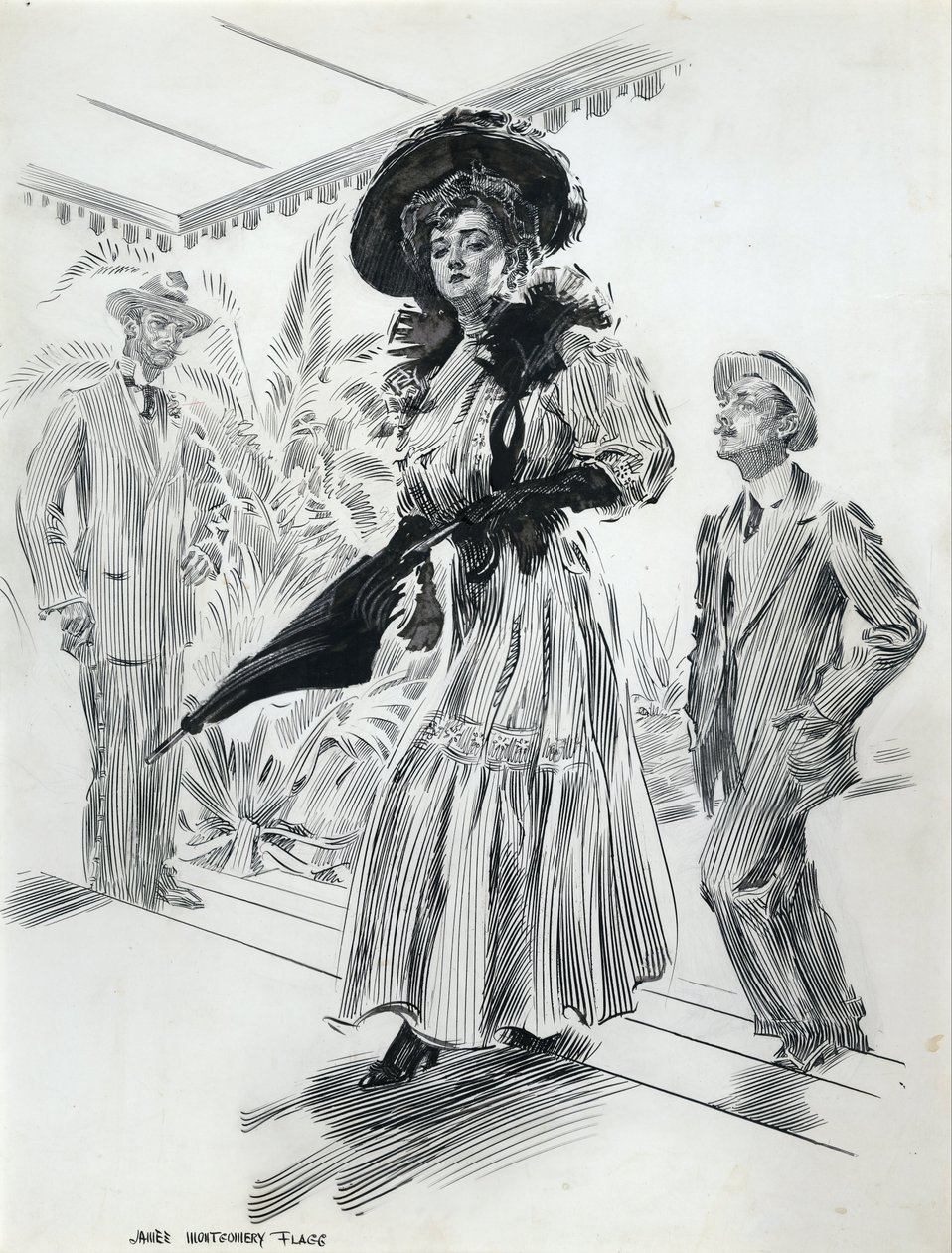 She Sailed Majestically Past the Wretch, Followed Meekly by Septimus by James Montgomery Flagg