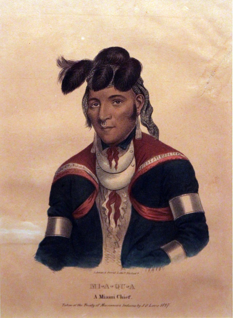 Mi-A-Qu-A, Miami Chief, 1827 by James Otto Lewis