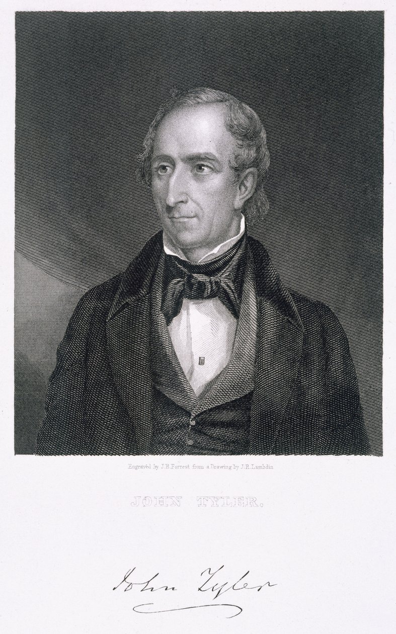John Tyler, engraved by John B. Forrest by James Reid Lambdin