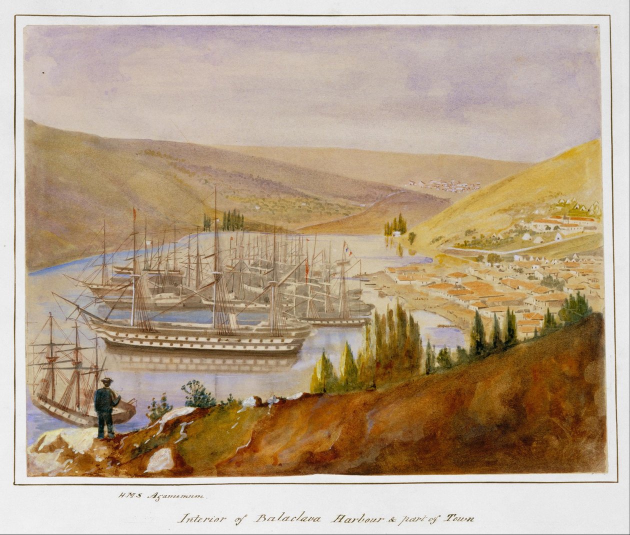 Interior of Balaclava Harbour and Part of Town by James Robertson