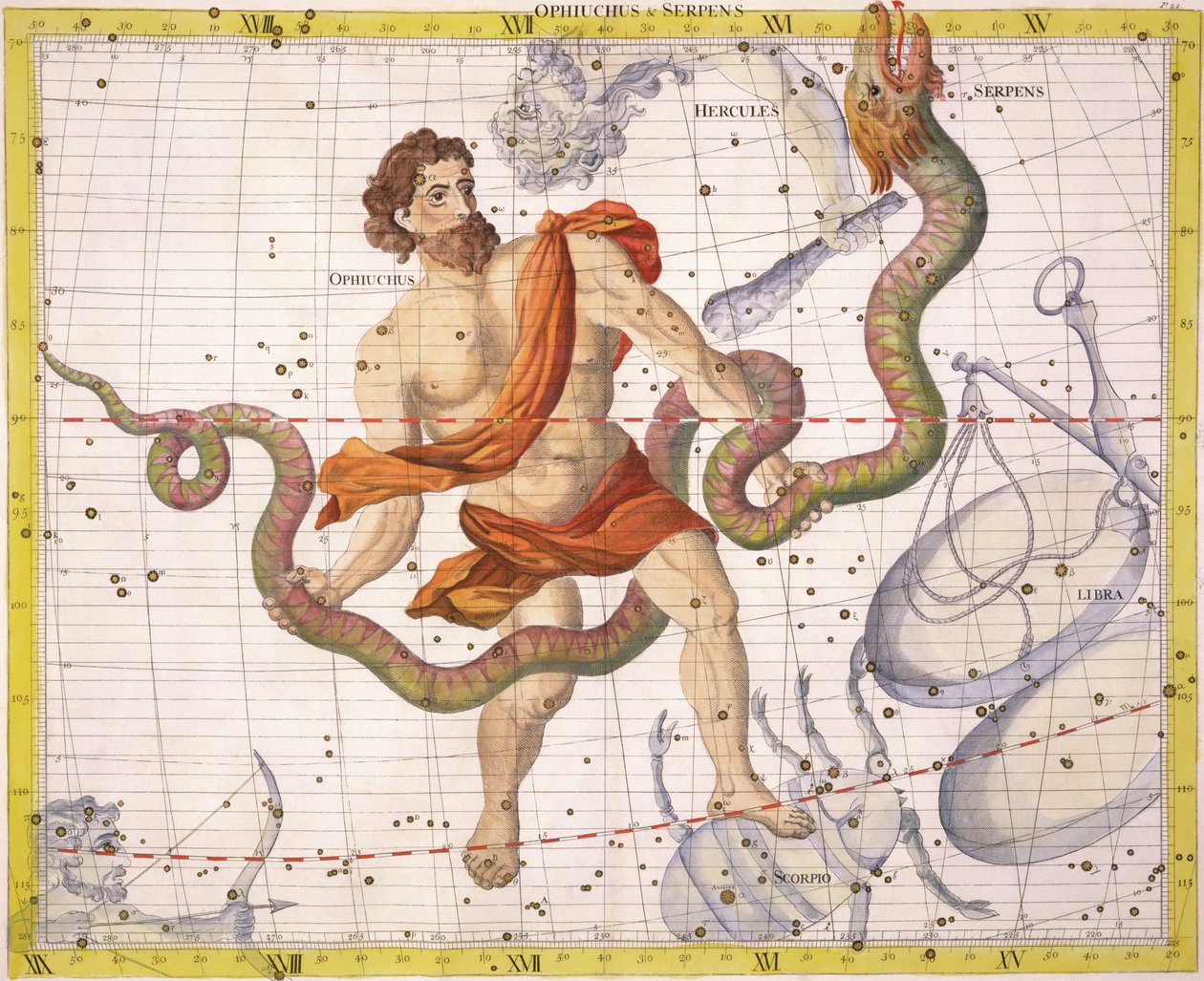 Constellation of Ophiuchus and Serpens, plate 22 from 