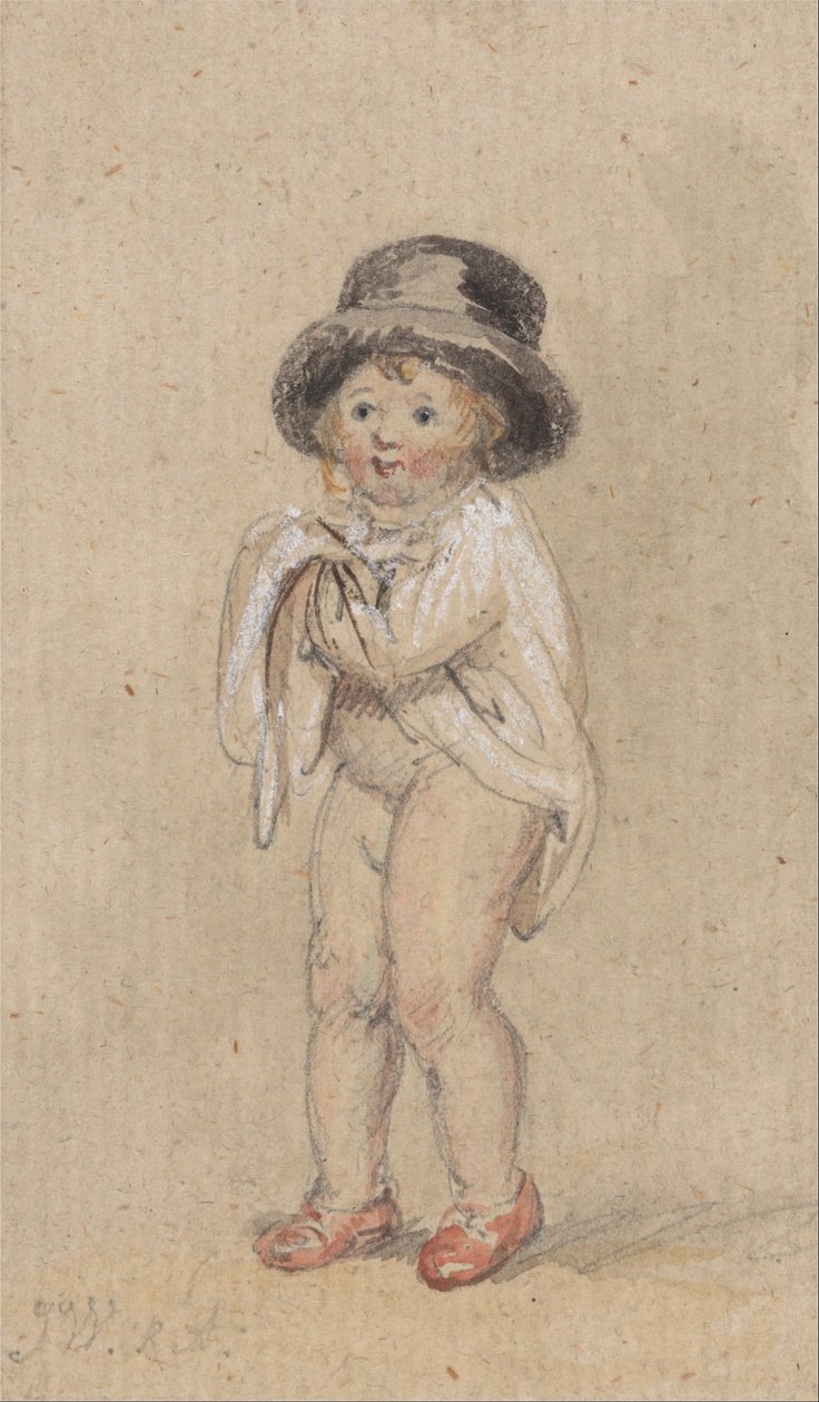 A Little Boy with Red Shoes by James Ward