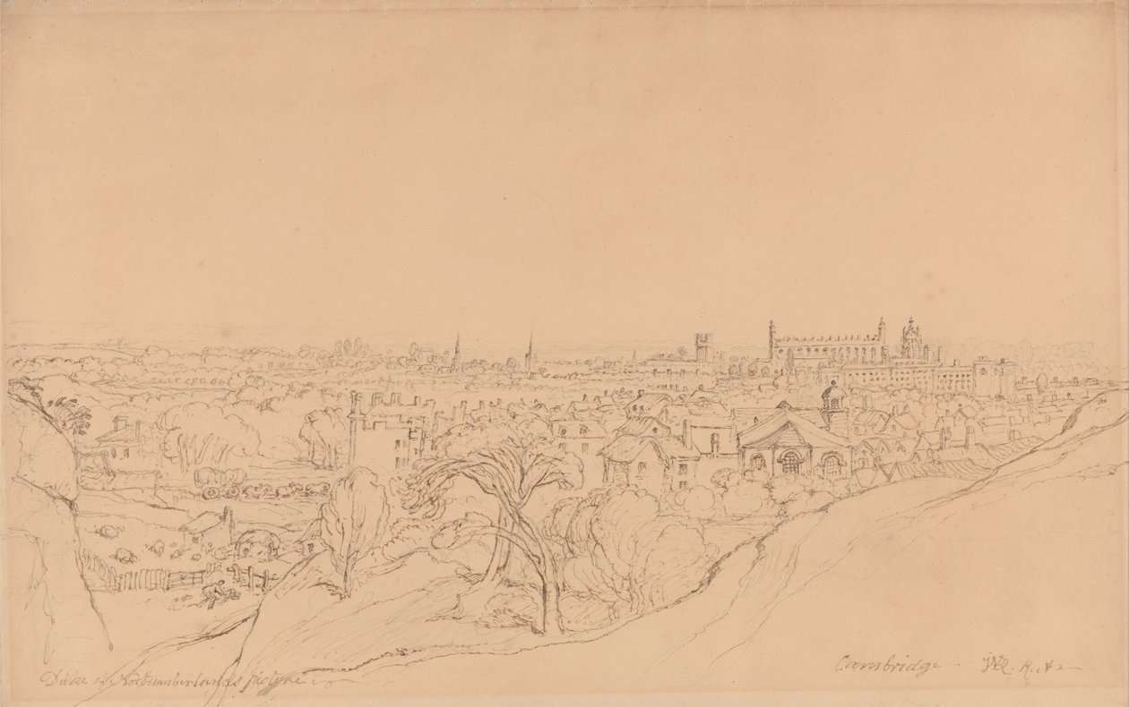 Study for the View of Cambridge from Castle Hill by James Ward