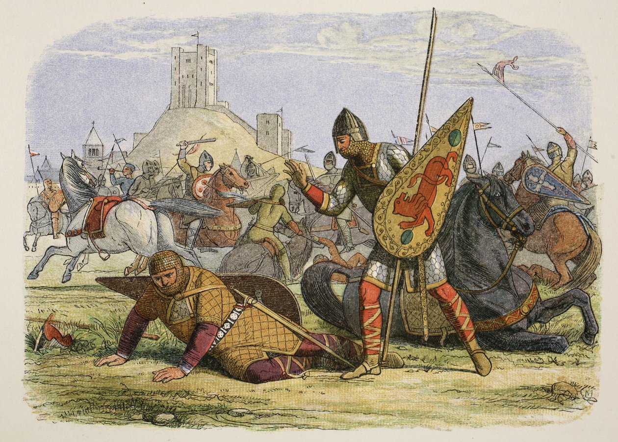 Robert Wounding His Father, King William I, January 1079, from A Chronicle of England BC 55 to AD 1485, pub. London, 1863 by James William Edmund Doyle