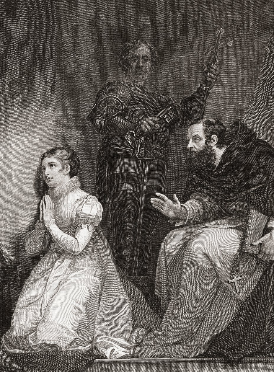 John Feckenham visits Lady Jane Grey in the Tower of London by James (after) Northcote