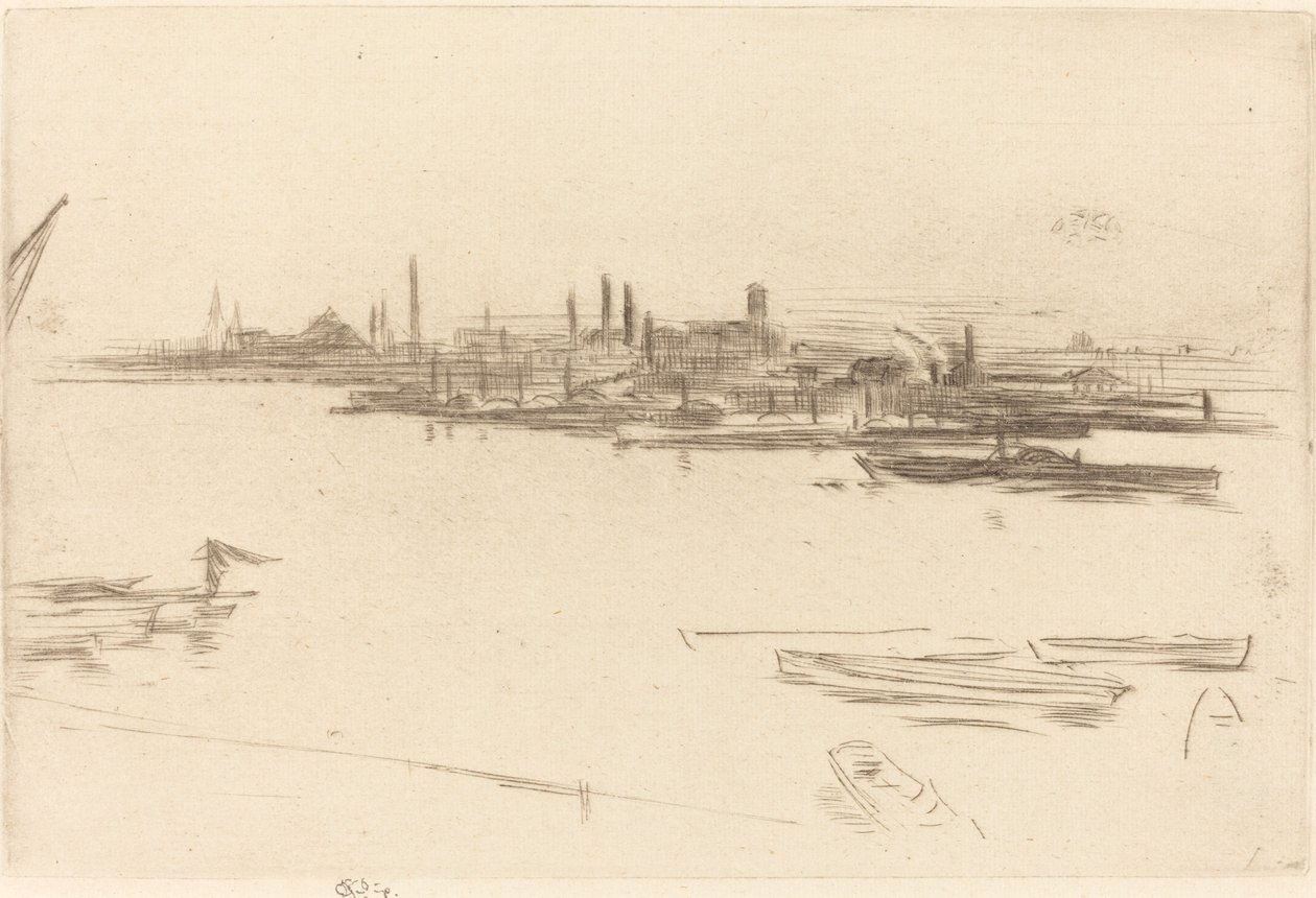 Battersea: Dawn, 1875 by James Abbott McNeill Whistler