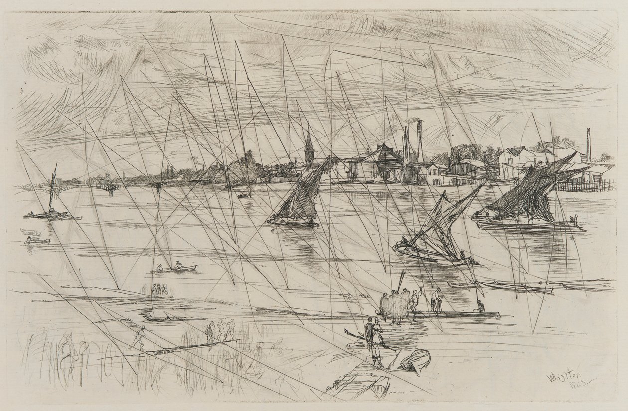 Battersea Reach, 1863 by James Abbott McNeill Whistler