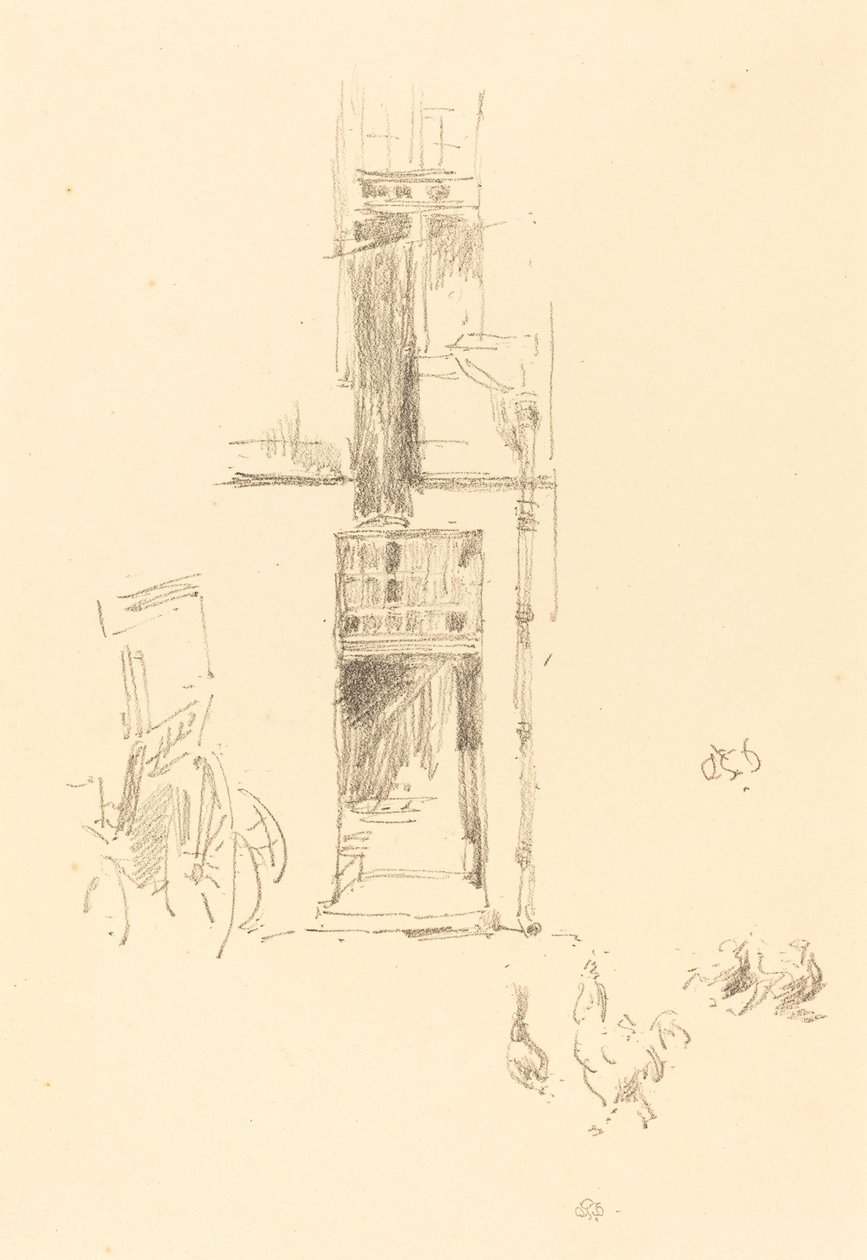 Cocks and Hens, Hôtel Colbert by James Abbott McNeill Whistler
