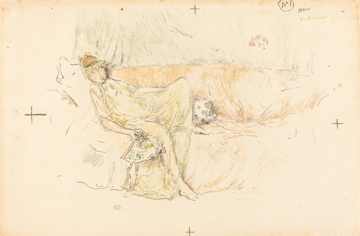 Draped Figure, Reclining by James Abbott McNeill Whistler