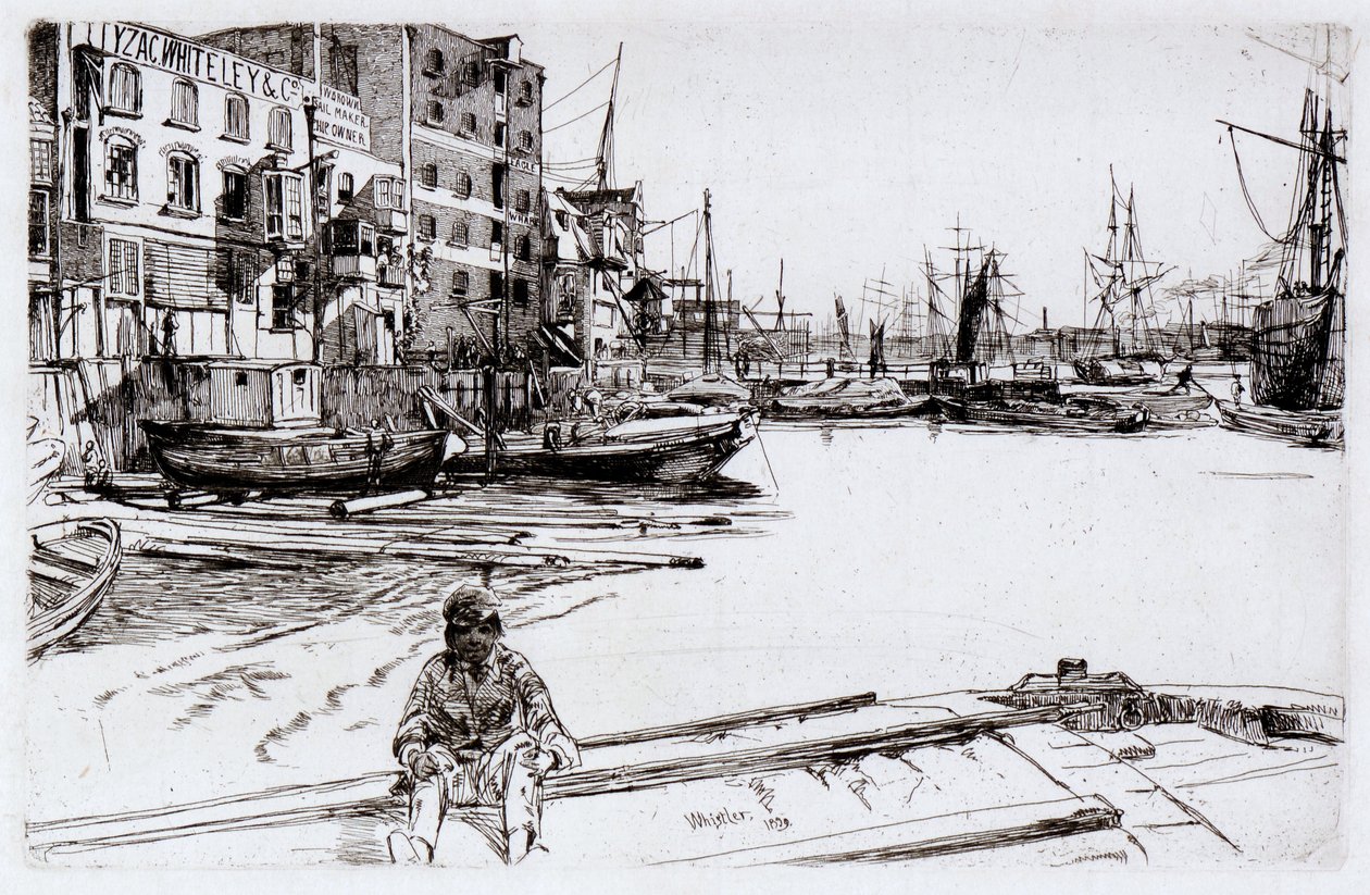 Eagle Wharf (Tyzac, Whitely and Co) by James Abbott McNeill Whistler