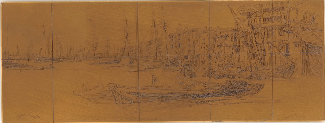 Thames Warehouses, 1859 by James Abbott McNeill Whistler