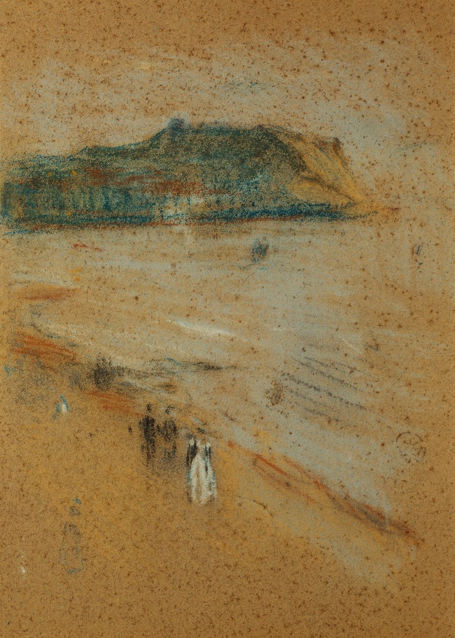 Figures on a Beach Near Cliffs, circa 1870-74 by James Abbott McNeill Whistler
