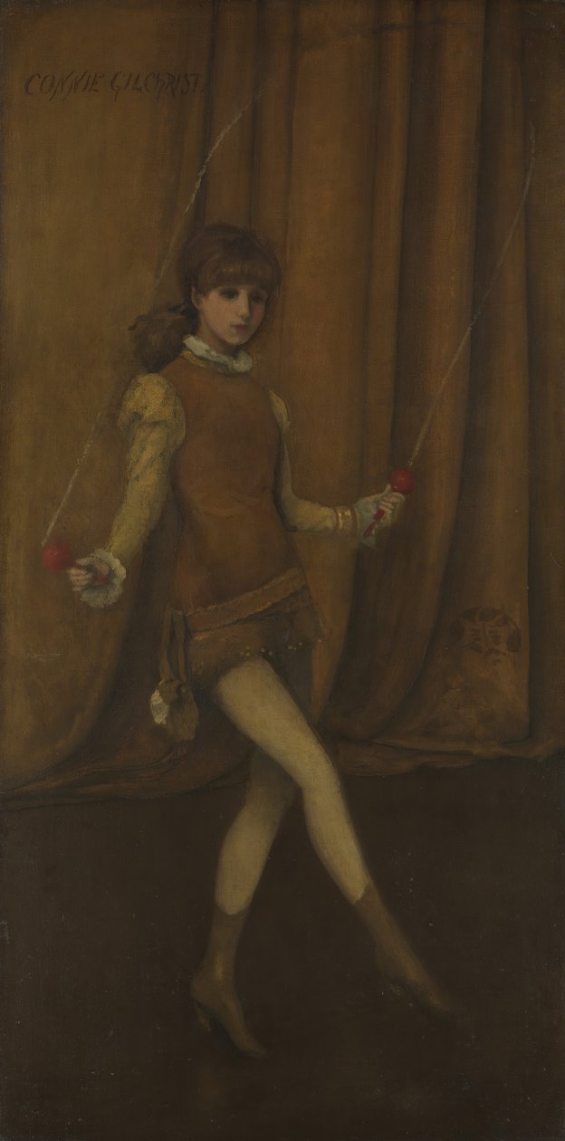 Harmony in Yellow and Gold: The Gold Girl (Connie Gilchrist) by James Abbott McNeill Whistler
