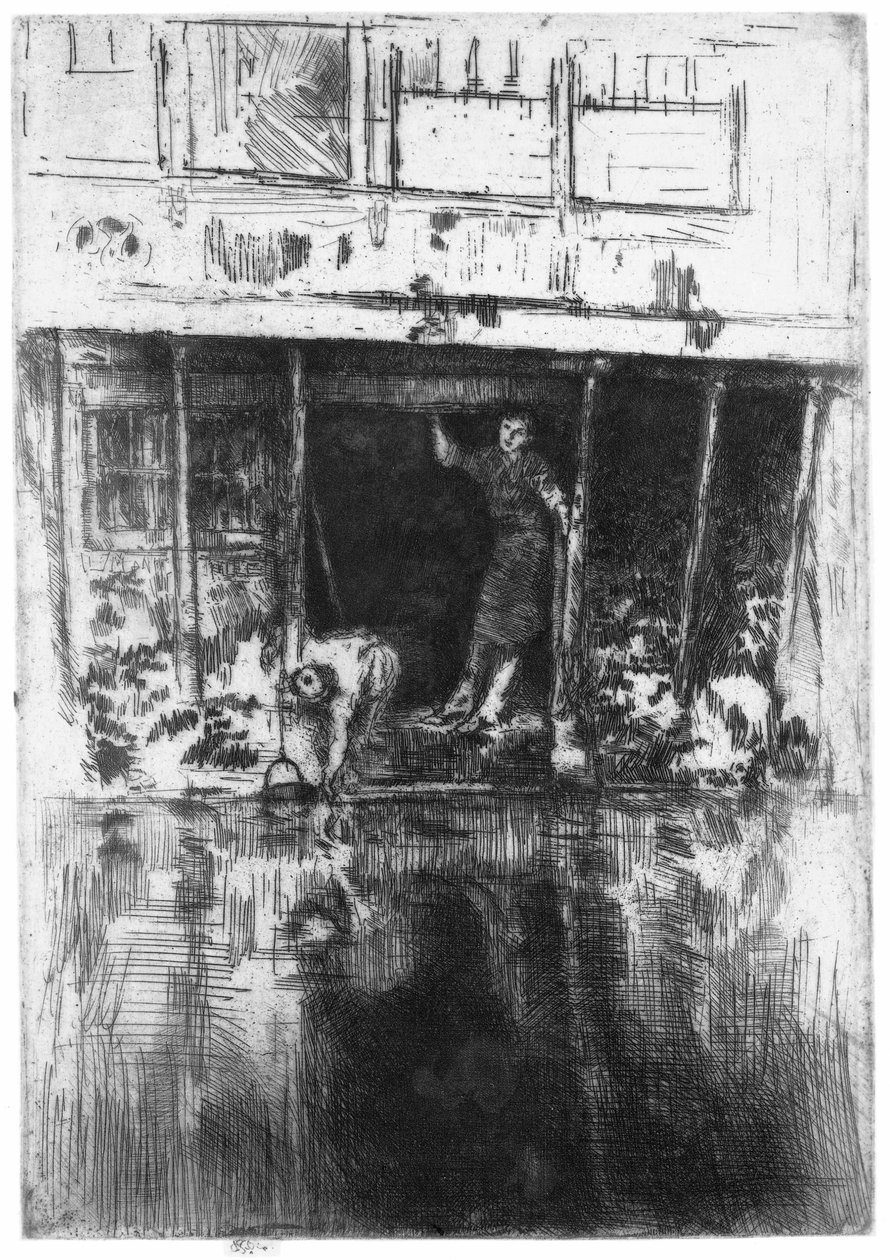 House on the Canal in Amsterdam by James Abbott McNeill Whistler