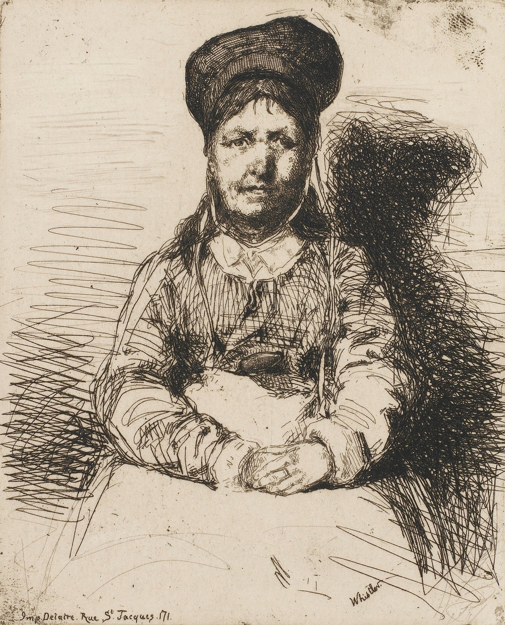 La Retameuse. One of the Twelve Etchings from Nature The French Set by James Abbott McNeill Whistler