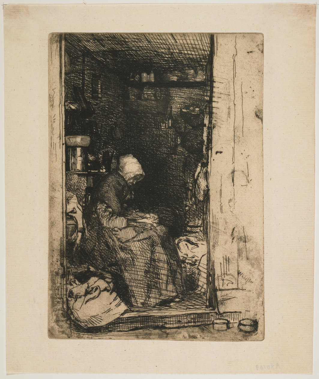 The Old Woman with Rags from Twelve Etchings from Nature by James Abbott McNeill Whistler
