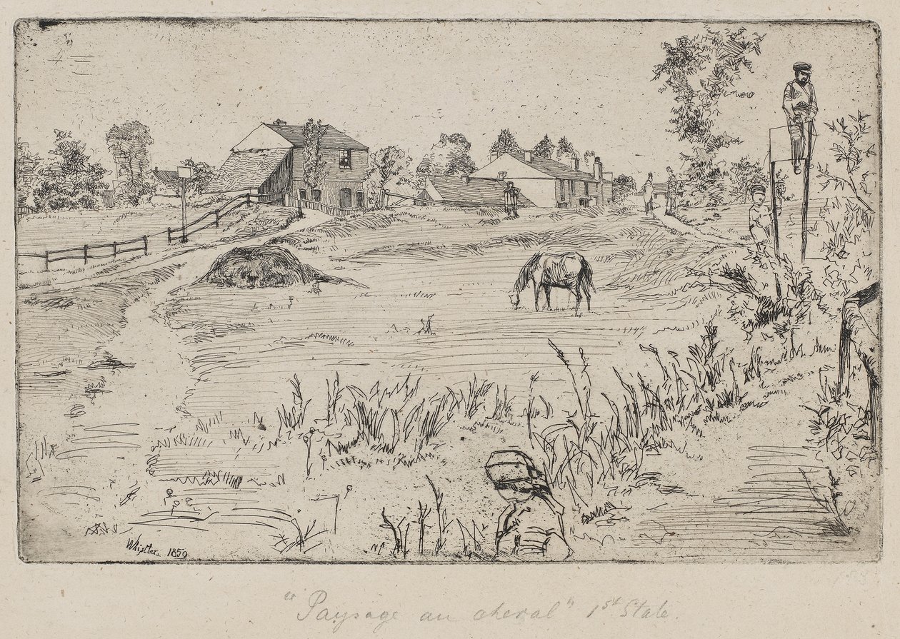 Landscape with the Horse (The Meadow) by James Abbott McNeill Whistler