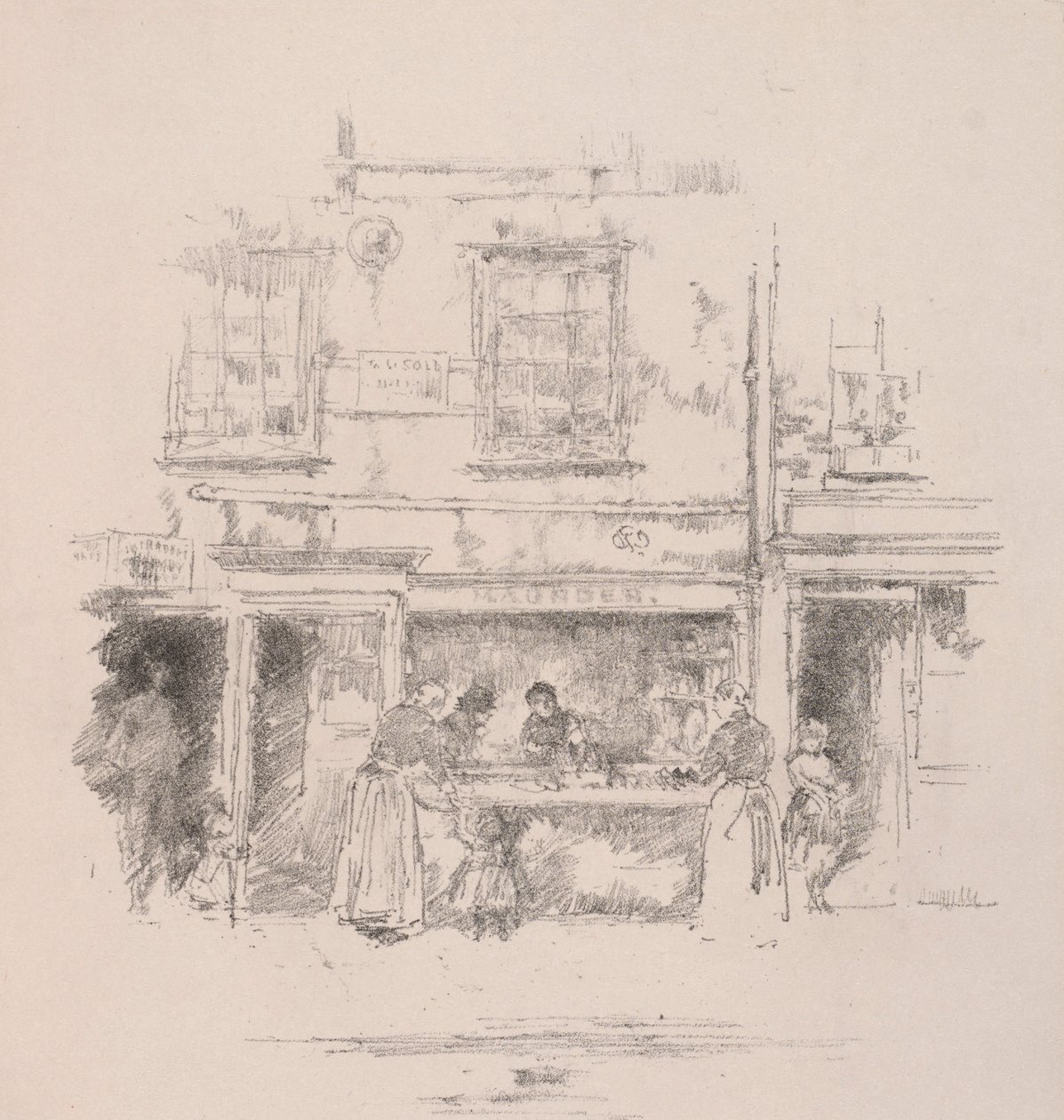 Maunders Fish Shop, Chelsea by James Abbott McNeill Whistler