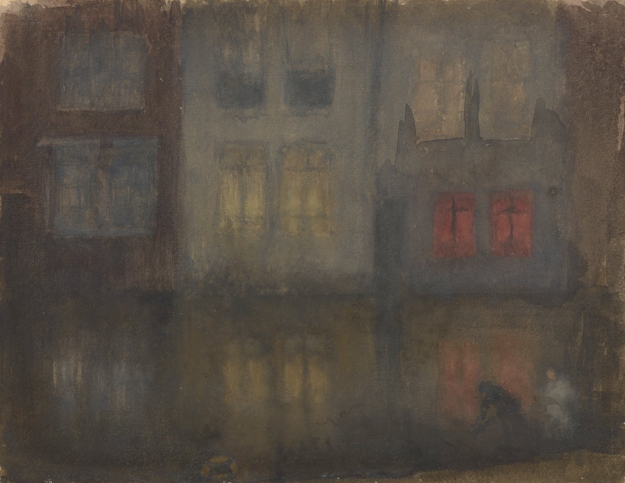 Nocturne: Black and Red Back Canal, Holland by James Abbott McNeill Whistler