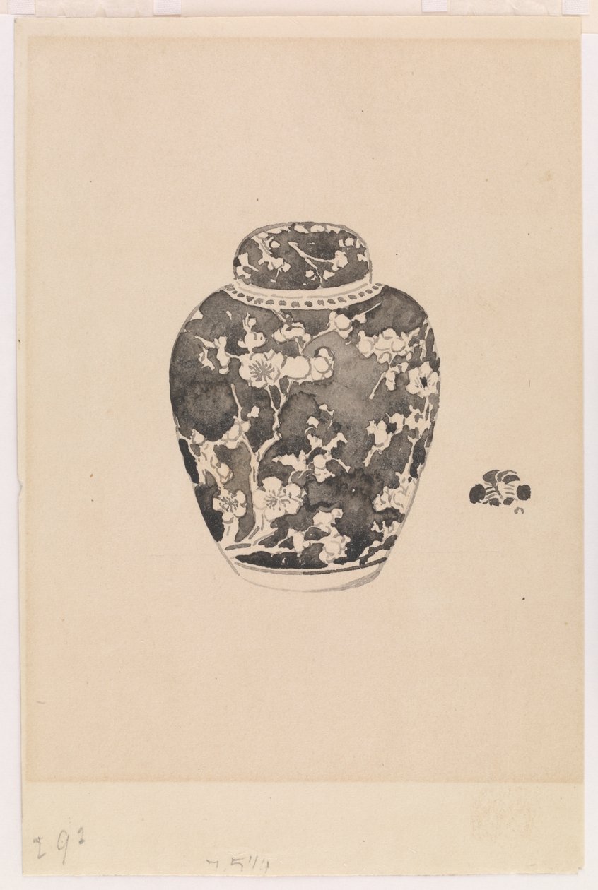 Oviform Ginger Jar with Bell-shaped cover by James Abbott McNeill Whistler