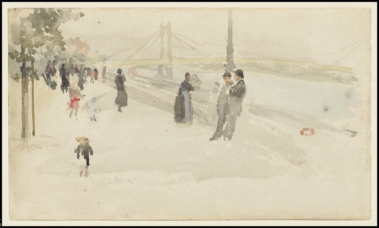 Pink and Silver - Chelsea, the Embankment by James Abbott McNeill Whistler