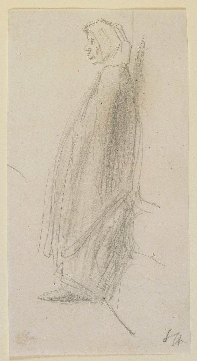 Profile Sketch of an Old Woman Standing, 1858 by James Abbott McNeill Whistler