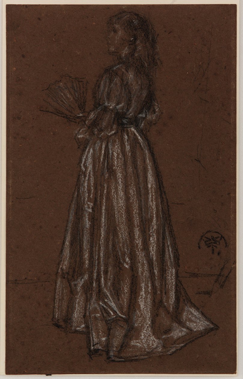 Standing Figure with Fan, c.1873/1876 by James Abbott McNeill Whistler