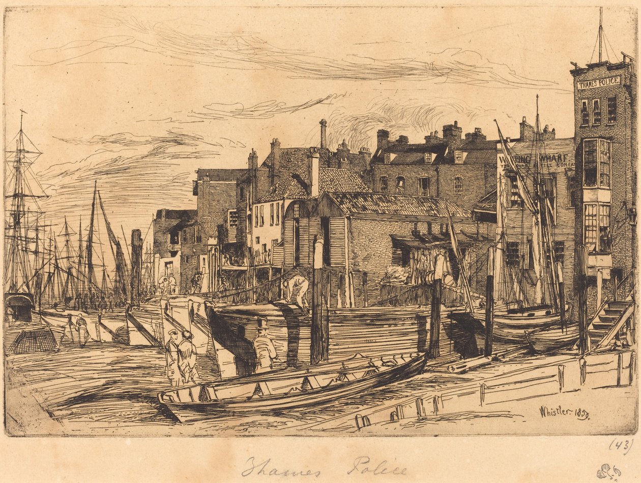 Thames Police, 1859 by James Abbott McNeill Whistler