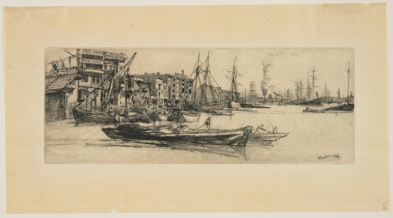Thames Warehouses by James Abbott McNeill Whistler