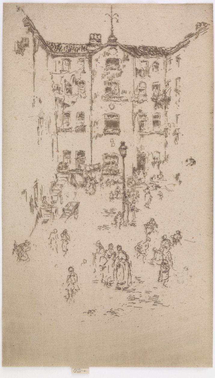 The Courtyard, Brussels by James Abbott McNeill Whistler