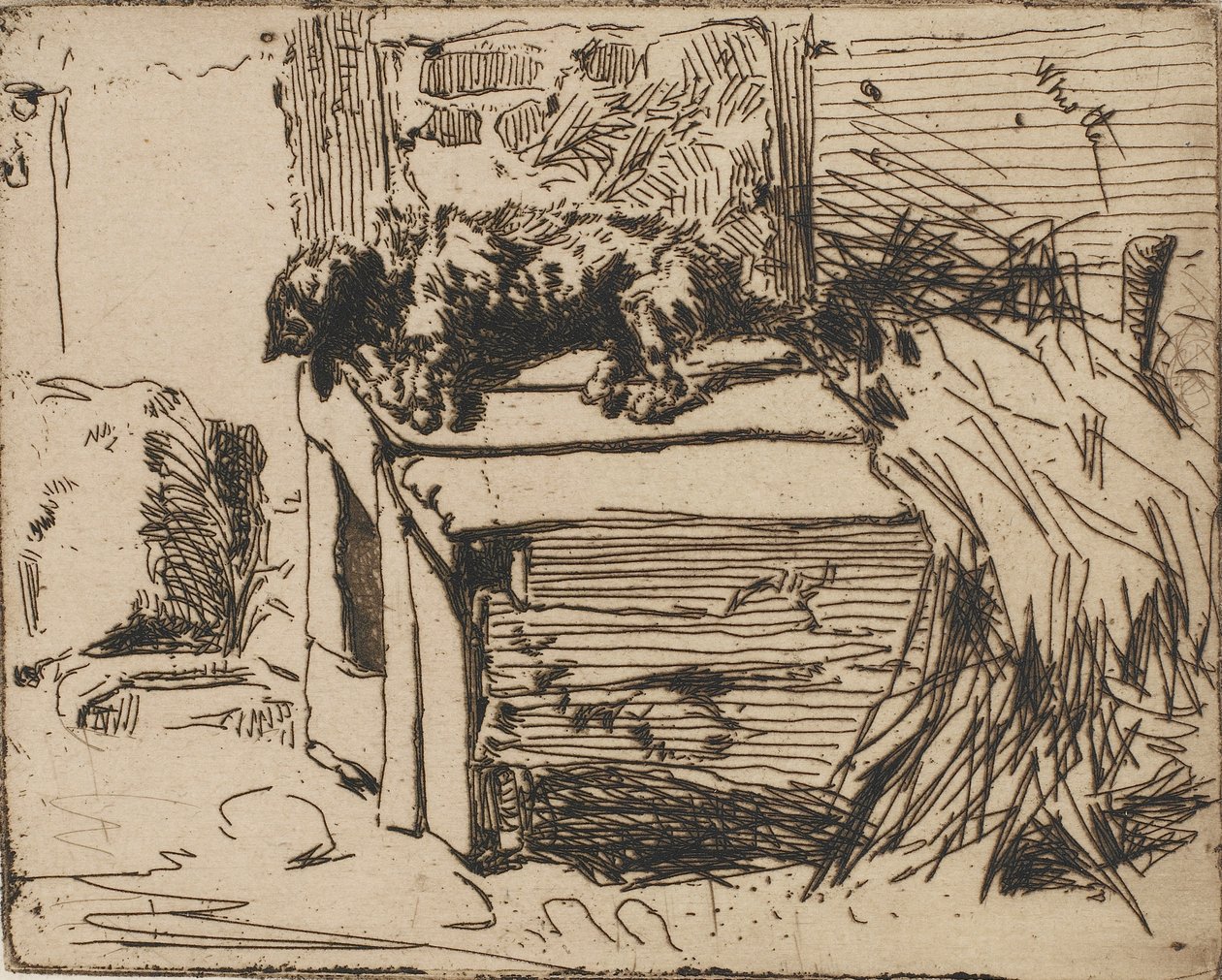 The Dog on the Kennel, 1858 by James Abbott McNeill Whistler