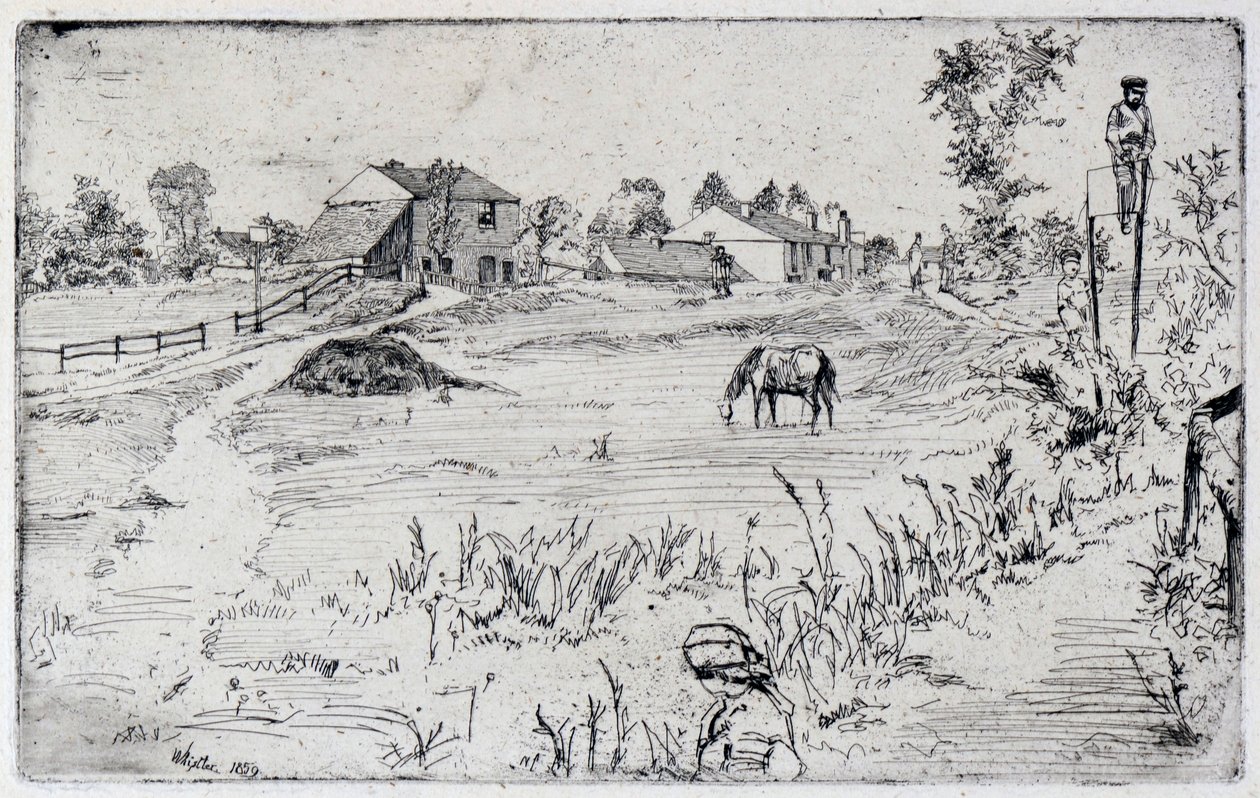 The Landscape with the Horse by James Abbott McNeill Whistler