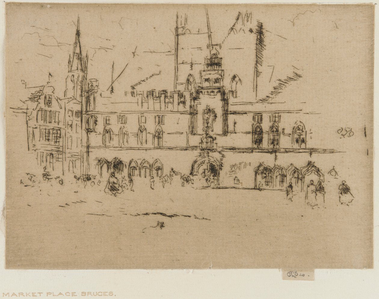 The Market, Bruges by James Abbott McNeill Whistler