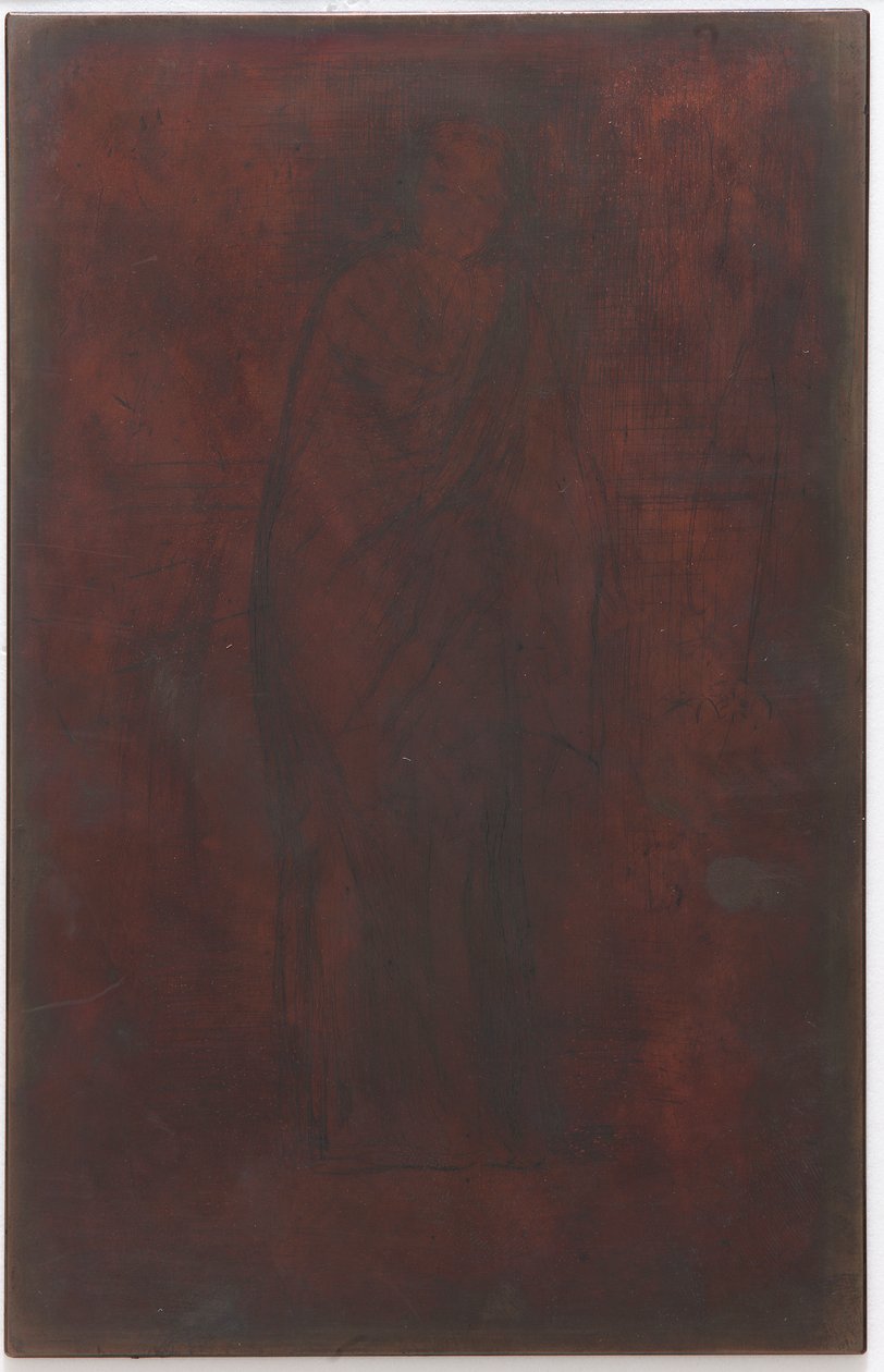 The Model Resting: Printing plateblock by James Abbott McNeill Whistler