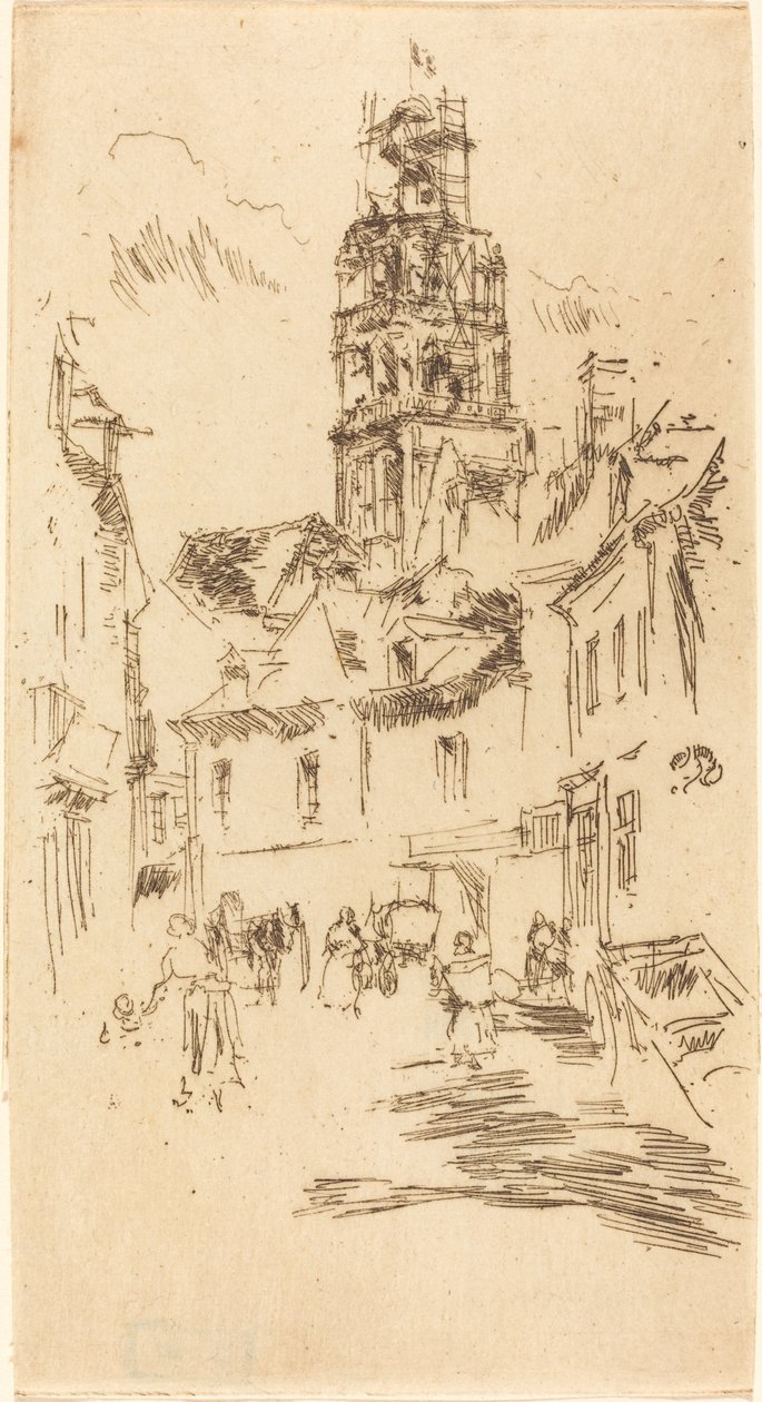 Tour St. Antoine, Loches, 1888 by James Abbott McNeill Whistler