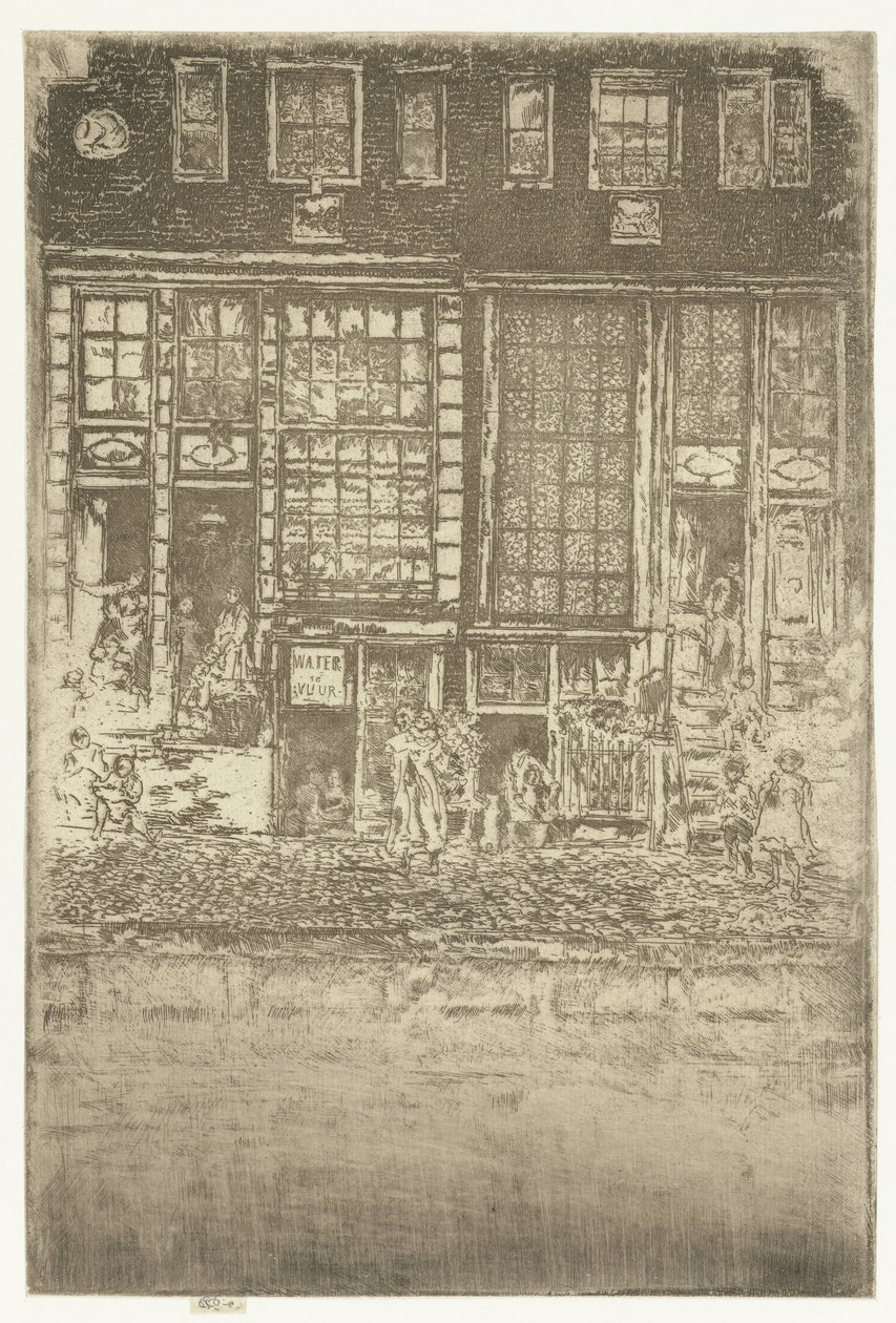 Two Canal Houses in Amsterdam by James Abbott McNeill Whistler