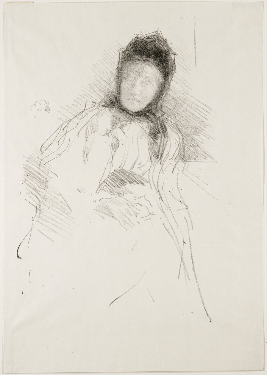 Unfinished Sketch of Lady Haden by James Abbott McNeill Whistler