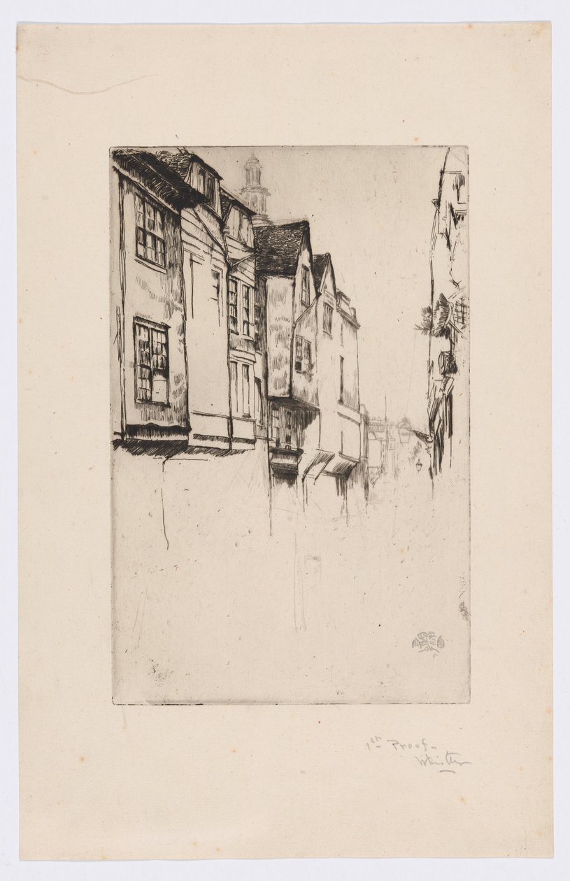Wych Street, London by James Abbott McNeill Whistler