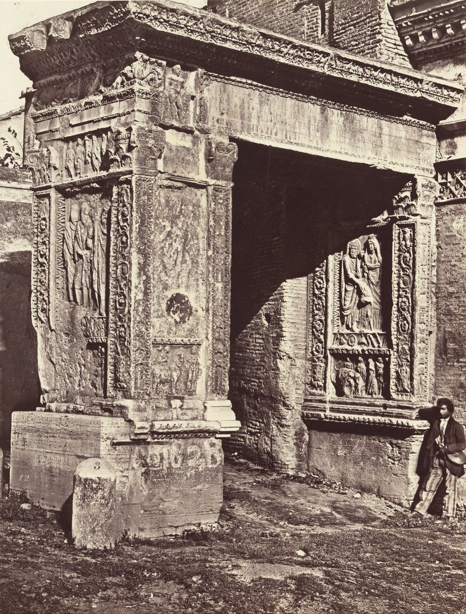 The Arch of Septimius Severus at the Velabrum, Known as the Arch of the Goldsmiths by James Anderson
