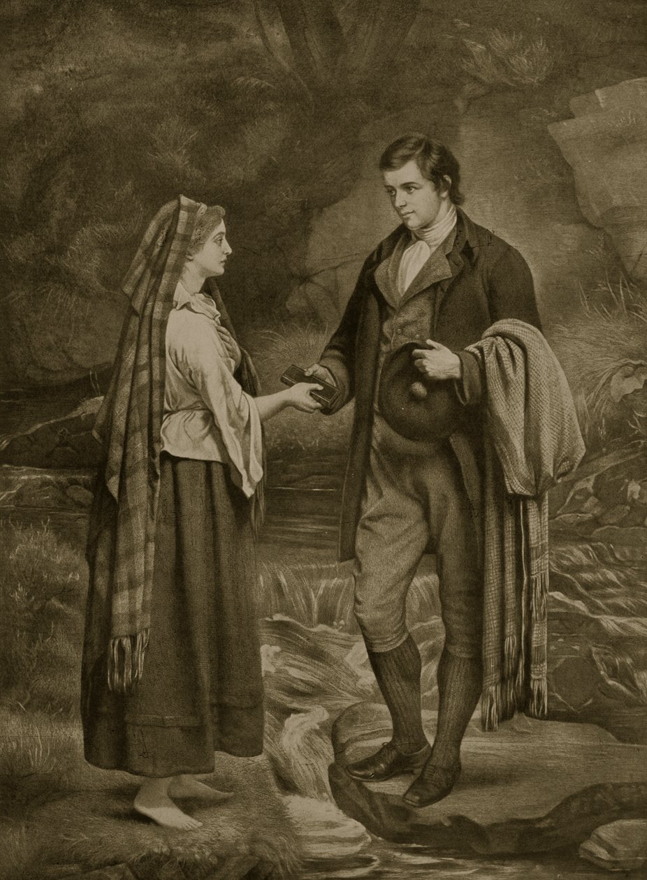 Betrothal of Robert Burns and Highland Mary, illustration from 