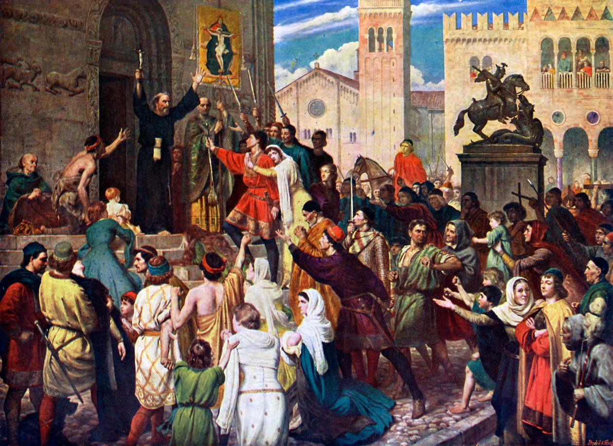 Peter the Hermit Preaching the First Crusade, 1926 by James Archer