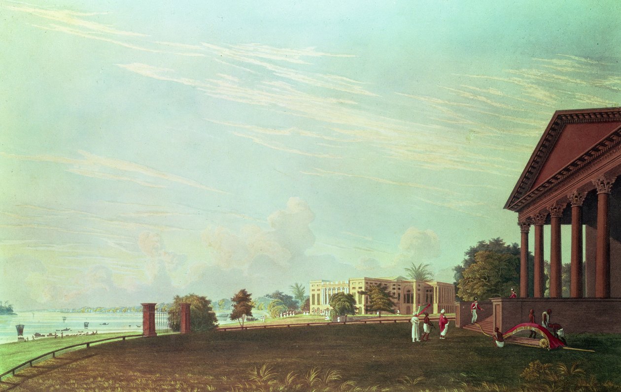 Barrackpore House, Calcutta (engraved by Robert Havell) by James Baillie Fraser