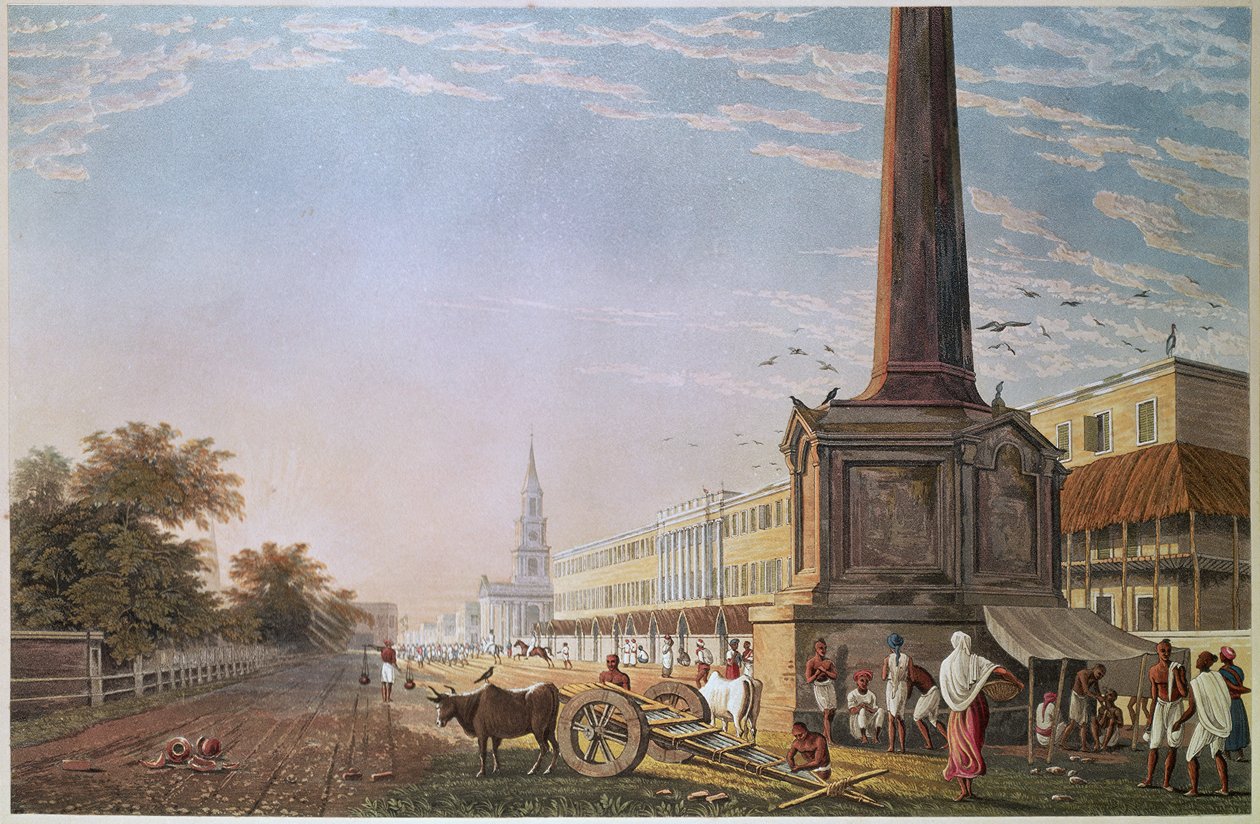 Writers Buildings, Calcutta, Engraved by Robert Havell, Pub. 1824 by James Baillie after Fraser