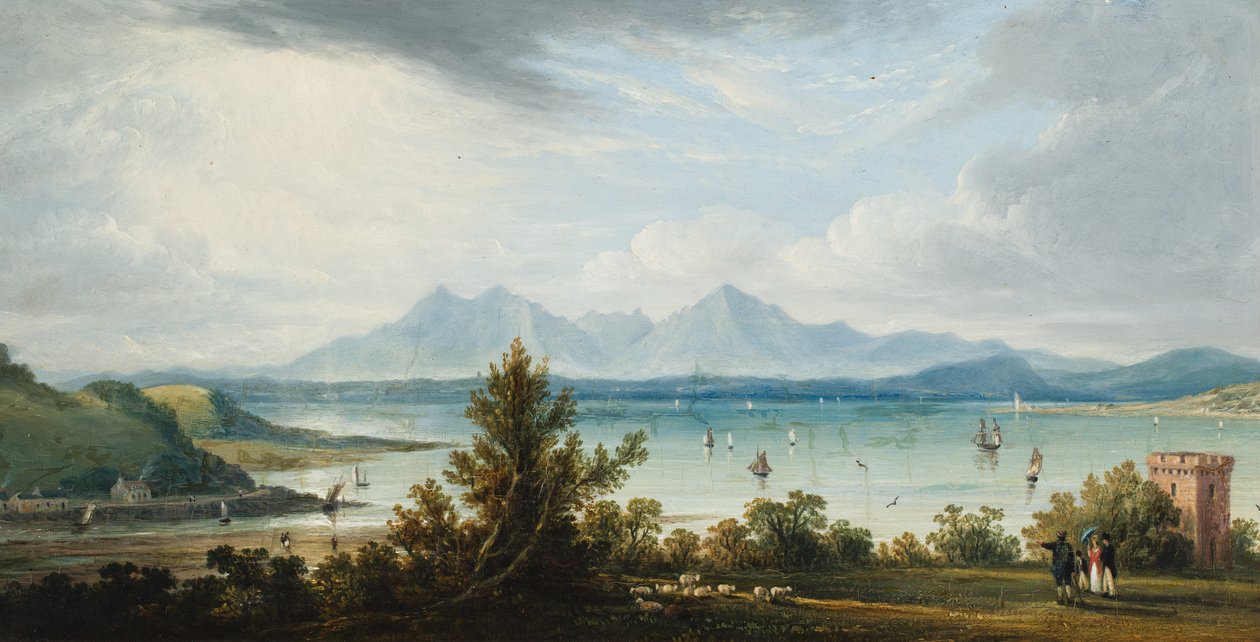 View of the Clyde from Ardgowan, the Isles of Bute and Arran in the distance, c.1821 by James Barnicle